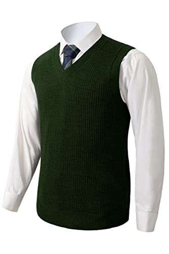Premium Knit Vest - Dark green