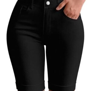 Black Denim Shorts (Ladies)