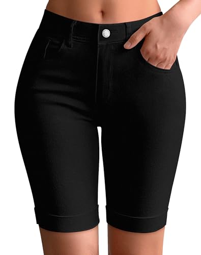 Black Denim Shorts (Ladies)