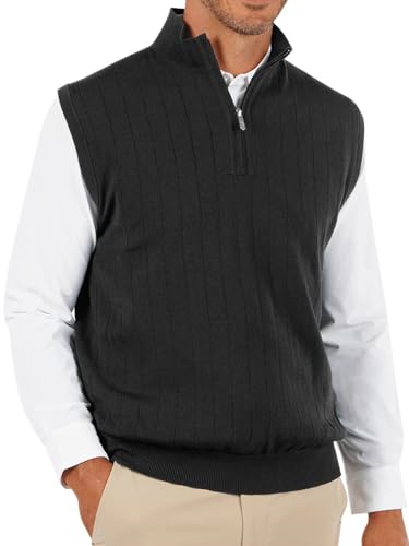 31z-qhsEqIL Pull over sweater Vest - black