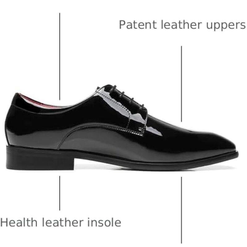 Men's Patent-Style Formal Oxford - Black Gloss
