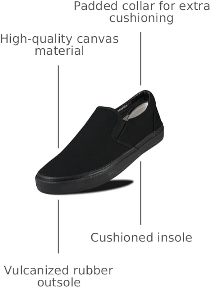 41ttuE1o81L._AC_UY1000_ Men's Classic Low Top Canvas Fashion Sneaker - Black