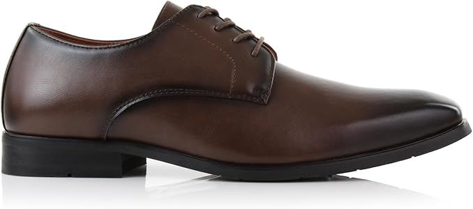 Men's Brogue Derby Shoes - Dark Brown