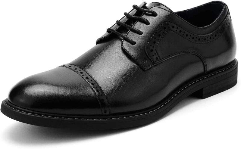 Men's Classic Cap-Toe Oxford Dress Shoes - Black