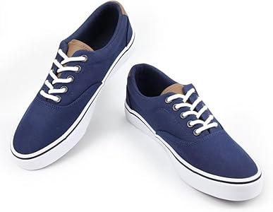 Men's Classic Low Top Canvas Fashion Sneaker - Blue