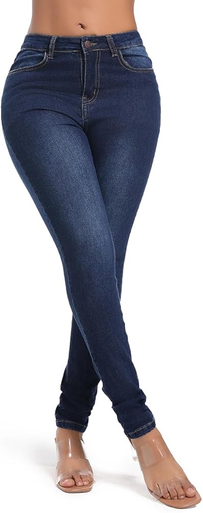 Dark Blue High Waist Jeans