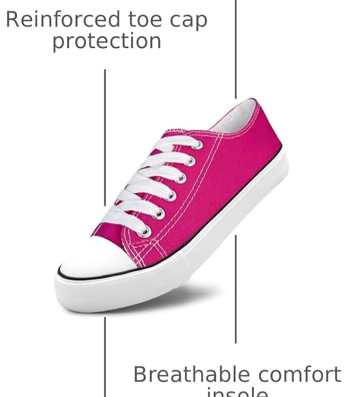 Low Top Canvas Sneakers - Unisex - Red