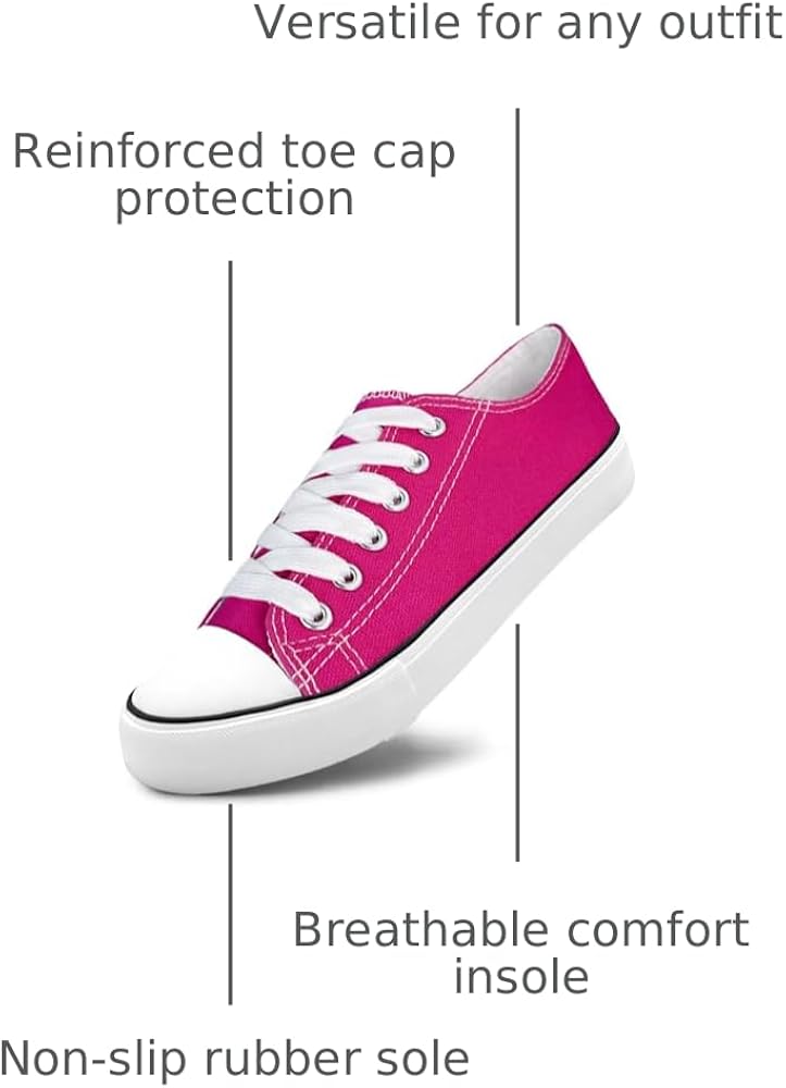 Low Top Canvas Sneakers - Unisex - Red