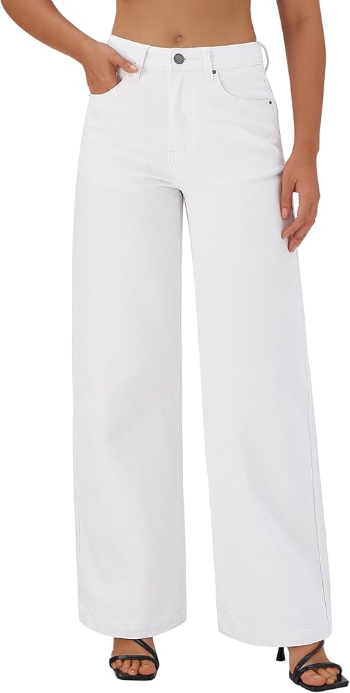 Wide Leg Denim Trousers