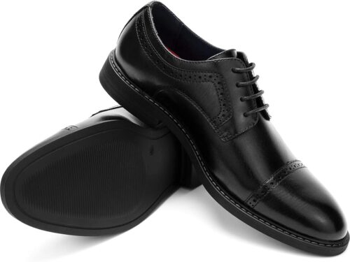 Men's Classic Cap-Toe Oxford Dress Shoes - Black