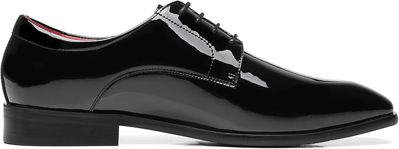 Men's Patent-Style Formal Oxford - Black Gloss