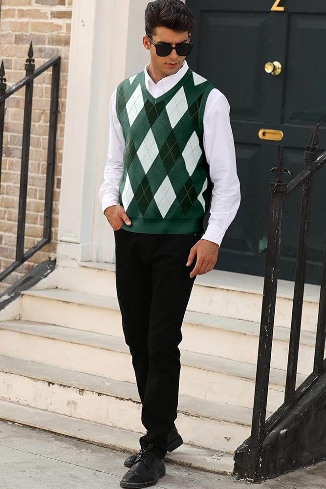 61-gxusQ89L._AC_UY1000_ Patterned Vest - Green