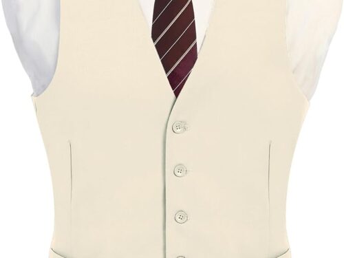 Slim Fit Vest - off white