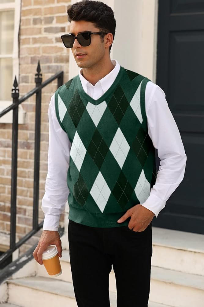 6181UqJTFOL._AC_UY1000_ Patterned Vest - Green