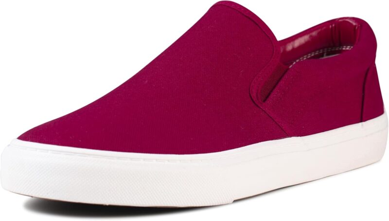 618p49NE80L._AC_UY900_ Mens Slip on Sneakers Shoes Canvas Blue Casual Fashion Shoes - Maroon