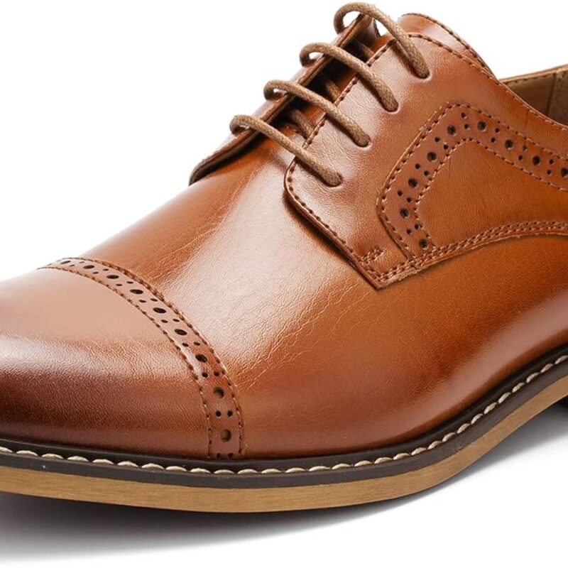 Men's Two-Tone Gradient Oxford - Black/Brown