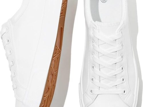 All-White Leather Sneakers - white