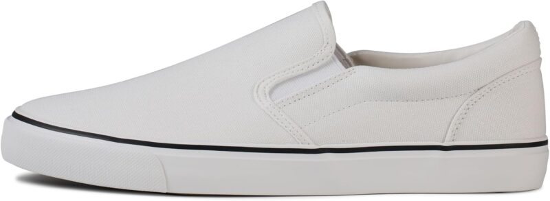 Low Top Canvas Sneakers for Men - All White