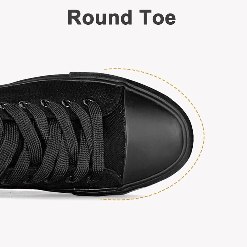 Low Top Canvas Sneakers for Men - All Black