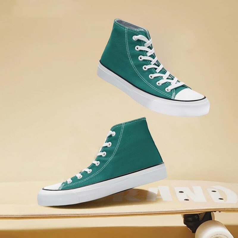 Men's High Top Canvas Sneakers - Green