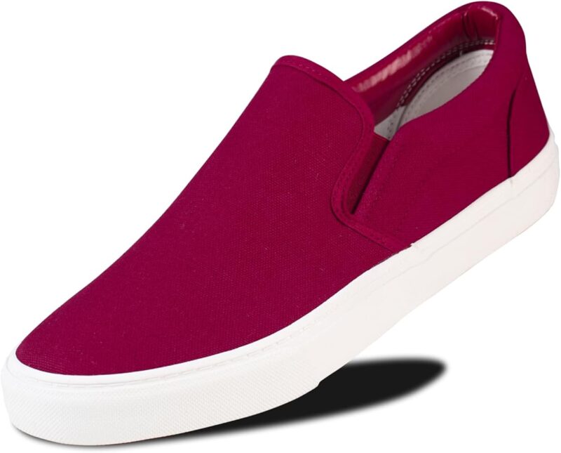 61SW4TuQtEL._AC_UY900_ Mens Slip on Sneakers Shoes Canvas Blue Casual Fashion Shoes - Maroon