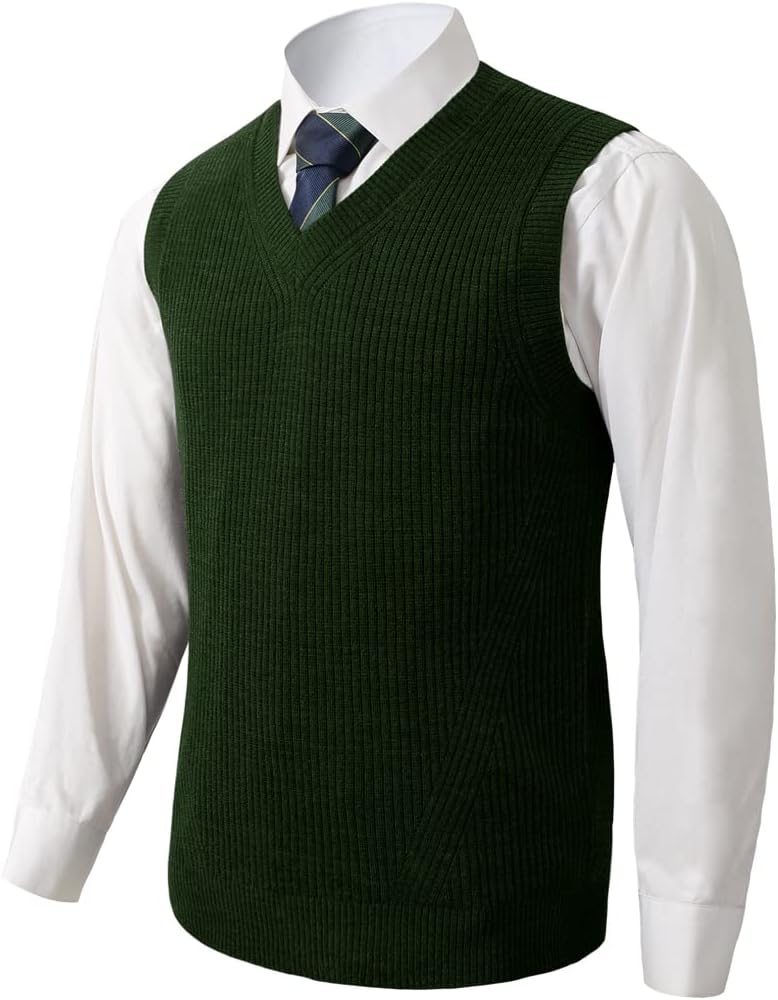 Premium Knit Vest - Dark green