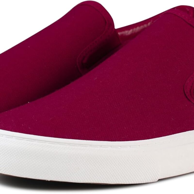 61hWY9RntjL._AC_UY900_ Mens Slip on Sneakers Shoes Canvas Blue Casual Fashion Shoes - Maroon