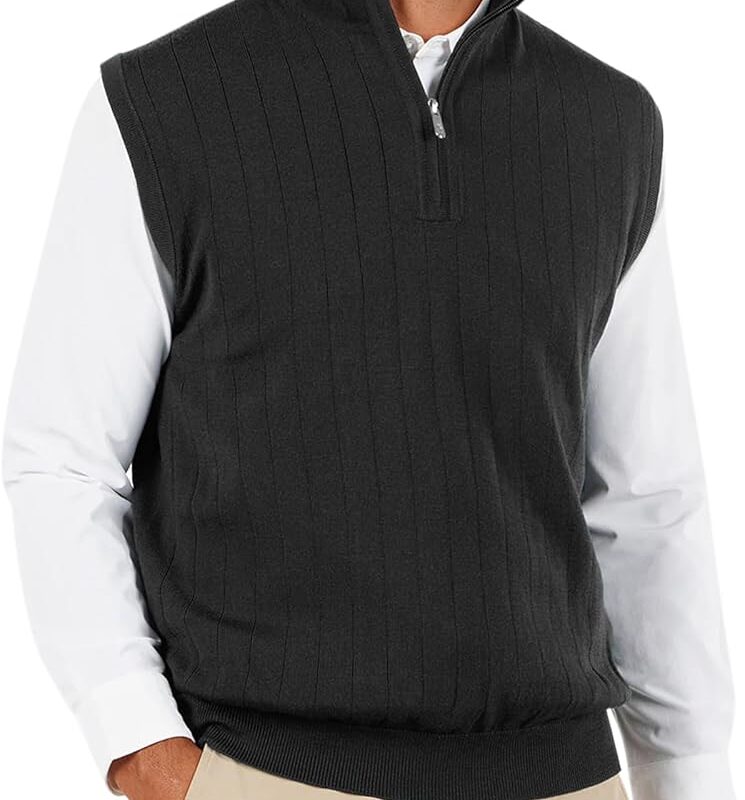 61kM4nfg7lL._AC_UY1000_ Pull over sweater Vest - black