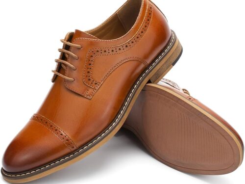 Men's Two-Tone Gradient Oxford - Black/Brown