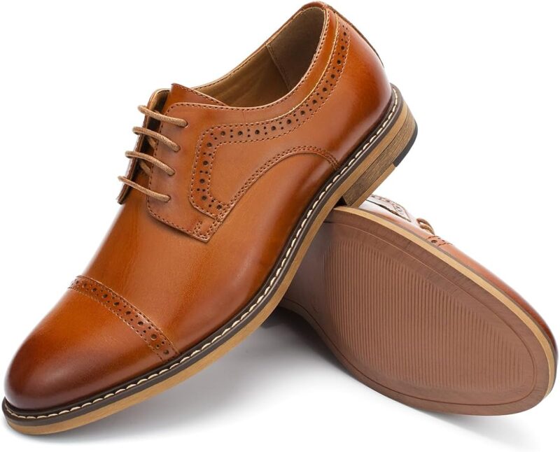 Men's Two-Tone Gradient Oxford - Black/Brown