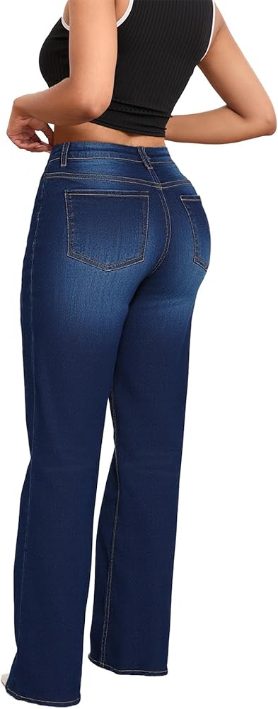 Wide Leg Denim Trousers