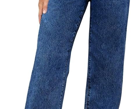 Straight Cut Denim Trousers