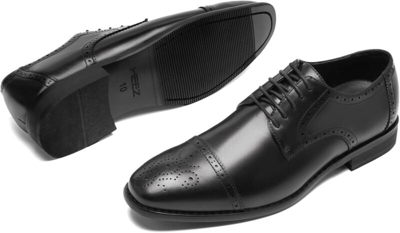 61uMmLdtr3L._AC_UY900_ Men's Plain-Toe Oxford Dress Shoes - Black