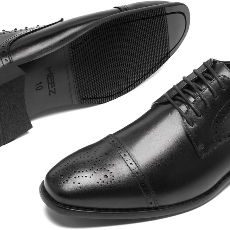 61uMmLdtr3L._AC_UY900_ Men's Plain-Toe Oxford Dress Shoes - Black