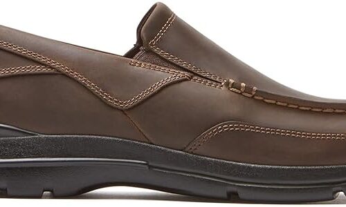 61uTSv0MtXL._AC_UY300_ Men's Leather-Look Slip-On Comfort Shoes - Coffee
