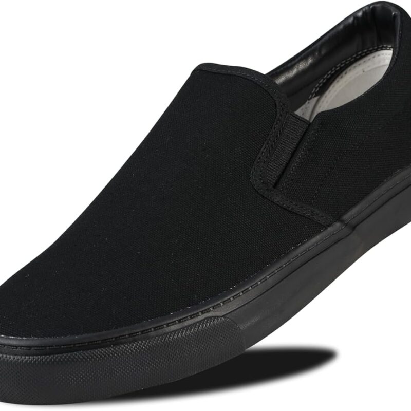 61z+7KeJn4L._AC_UY900_ Men's Classic Low Top Canvas Fashion Sneaker - Black