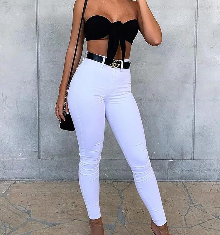 Denim Jeggings-White