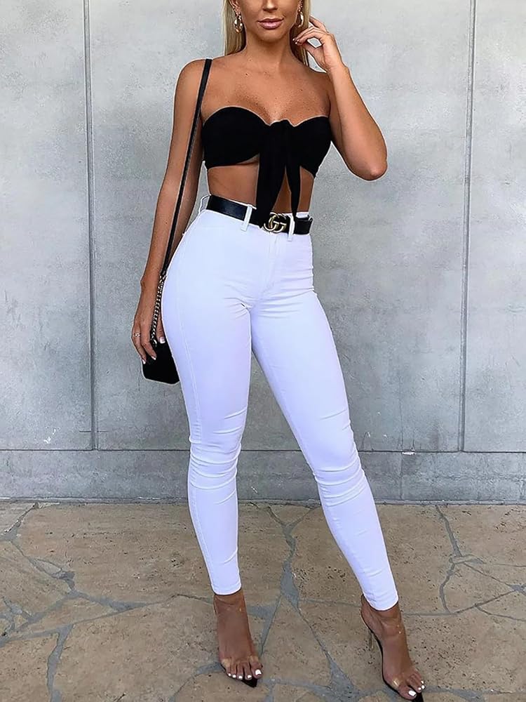 Denim Jeggings-White