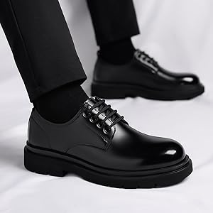 Men's Chunky-Sole Formal Derby - Black