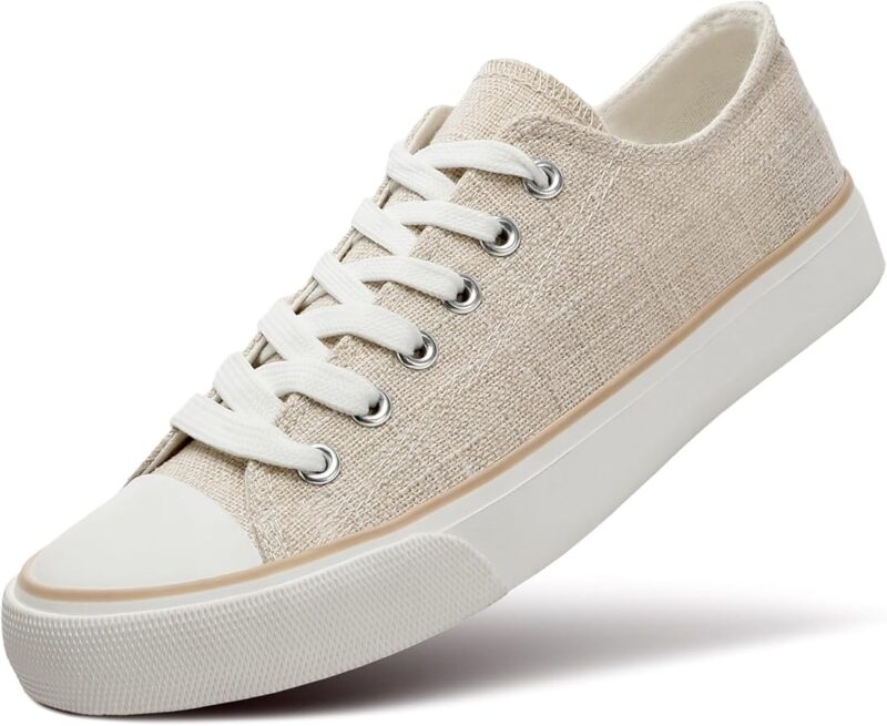 71DFnL3+qbL._AC_UY900_ Unisex Low-Top Street Sneakers - Beige/Black
