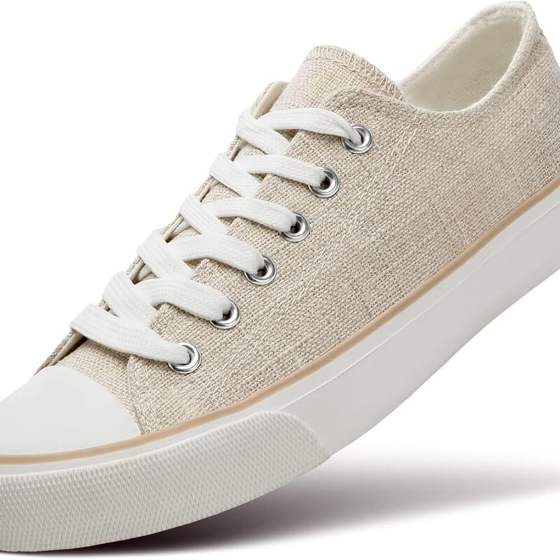 71DFnL3+qbL._AC_UY900_ Unisex Low-Top Street Sneakers - Beige/Black