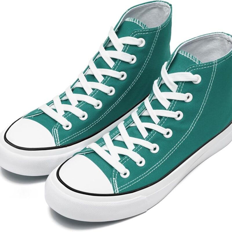 Men's High Top Canvas Sneakers - Green
