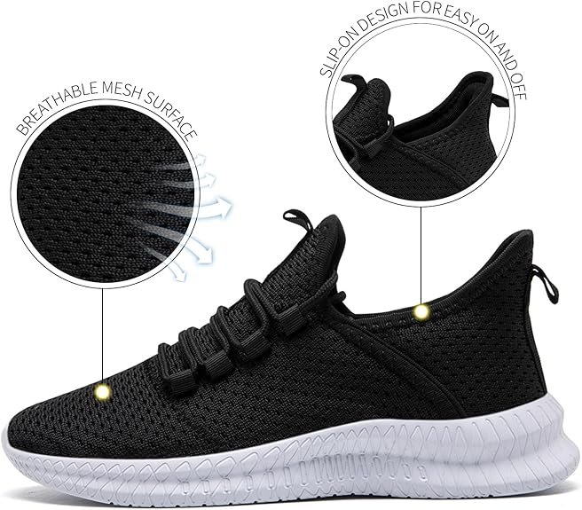 71ENukJ1l9L._AC_SY575_ Lightweight Trainers - Black-White