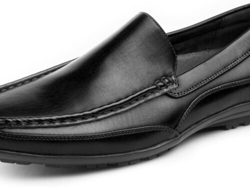 71Ttvk0tFJL._AC_UY900_ Men's Textured Moc-Toe Loafers - Black