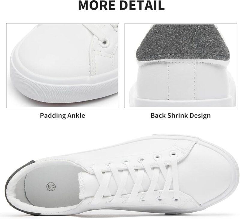 All-White Leather Sneakers - white