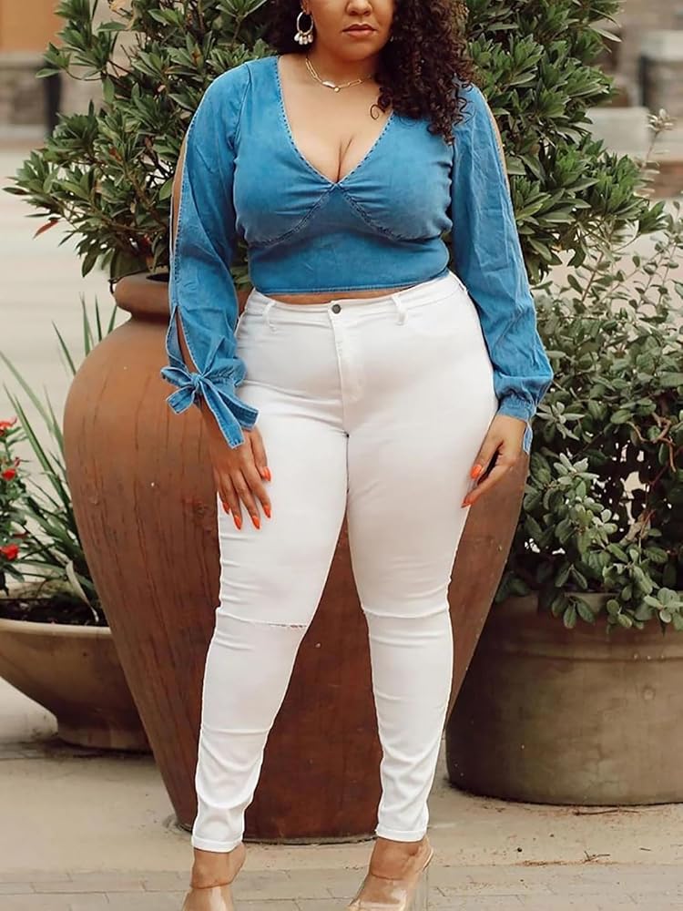 Denim Jeggings-White