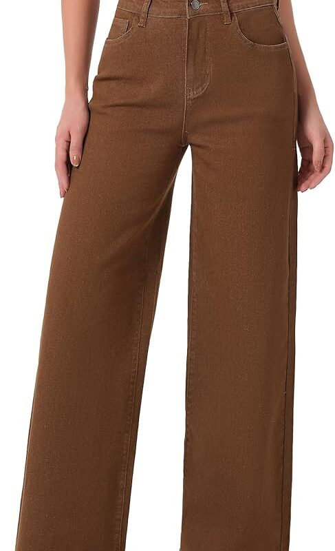 Wide Leg Denim Trousers