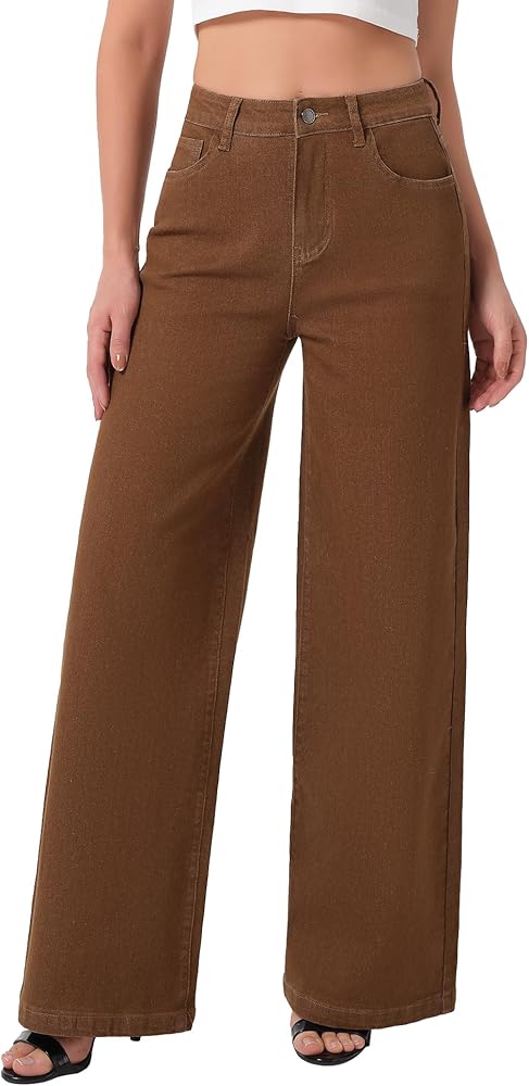 Wide Leg Denim Trousers