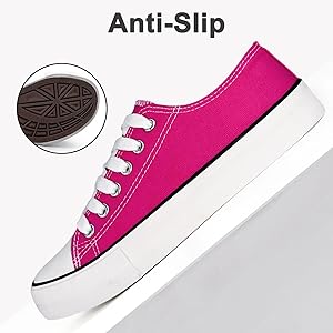 Low Top Canvas Sneakers - Unisex - Red