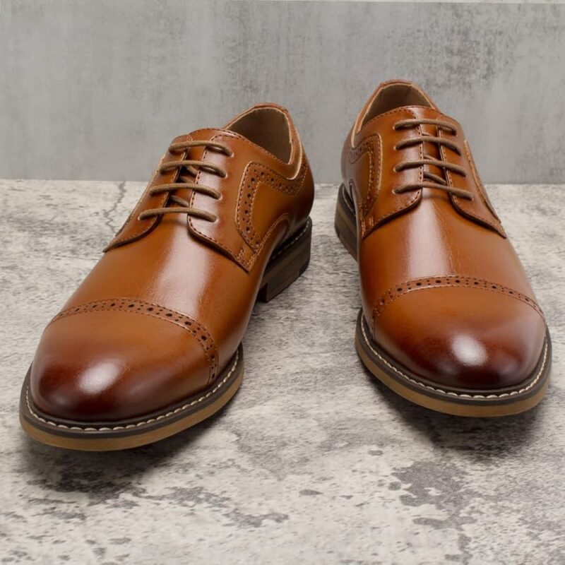 Men's Two-Tone Gradient Oxford - Black/Brown